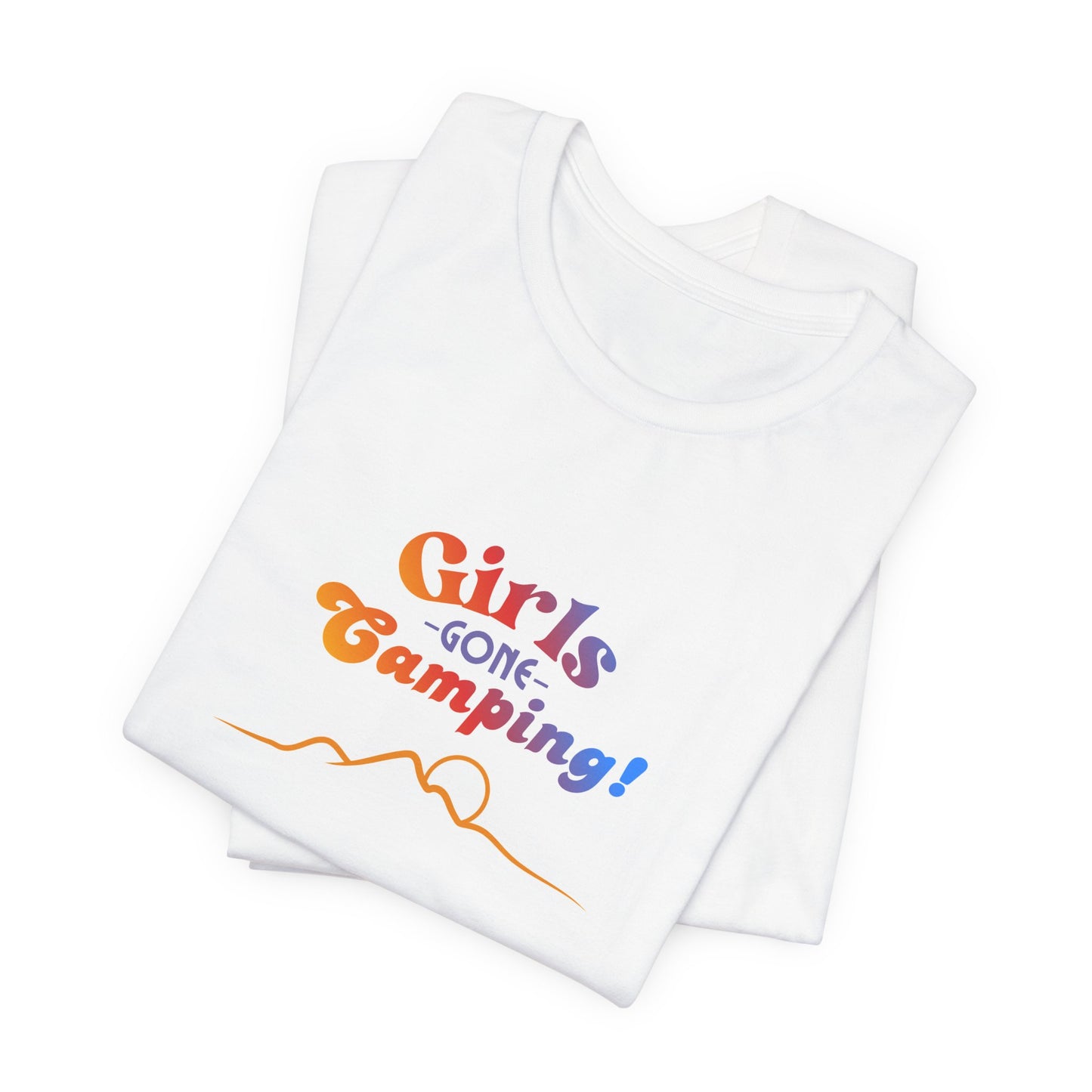 Girls Gone Camping Tee — Retro Mountain Graphic Camping Shirt