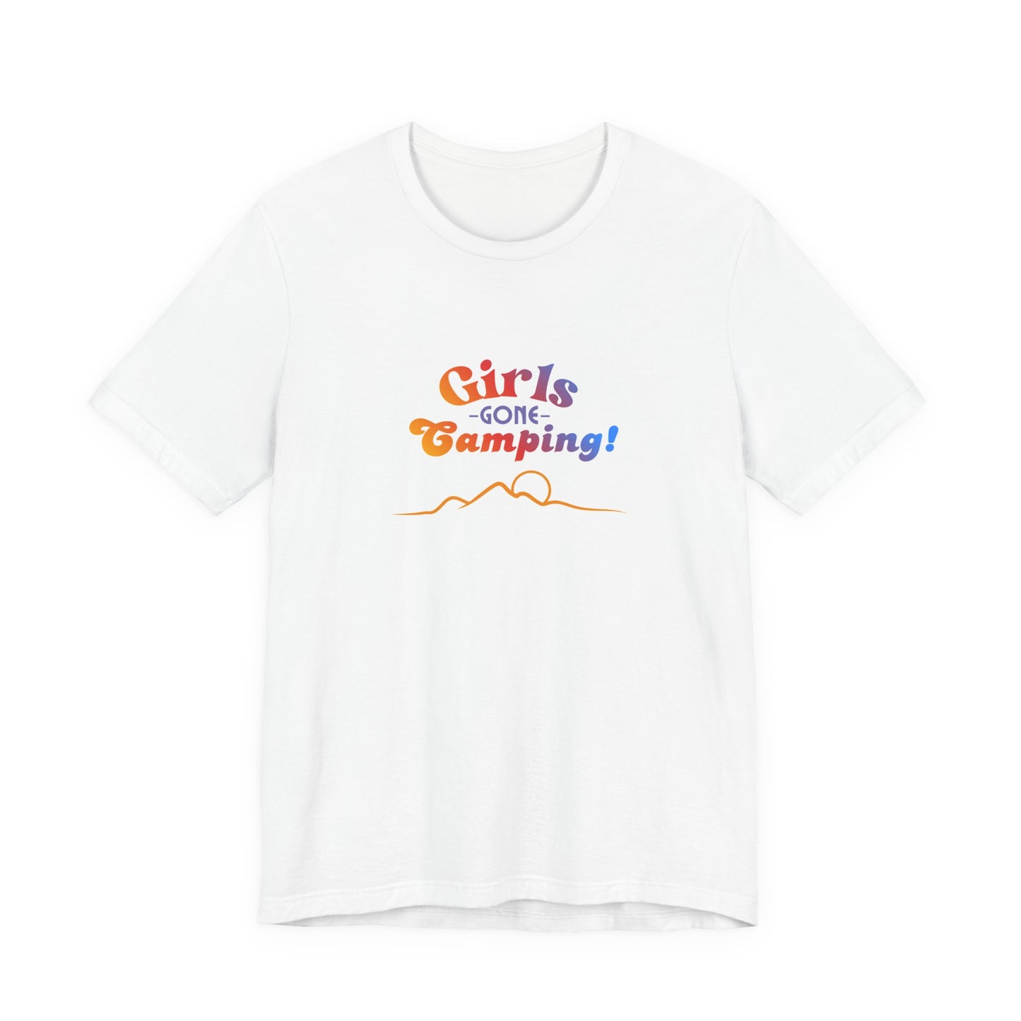 Girls Gone Camping Tee — Retro Mountain Graphic Camping Shirt
