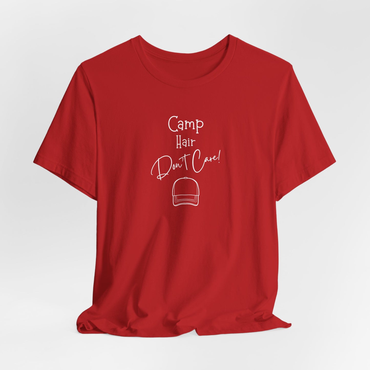 Camp Hair, Don't Care T-Shirt | Funny Camping Tee for Women