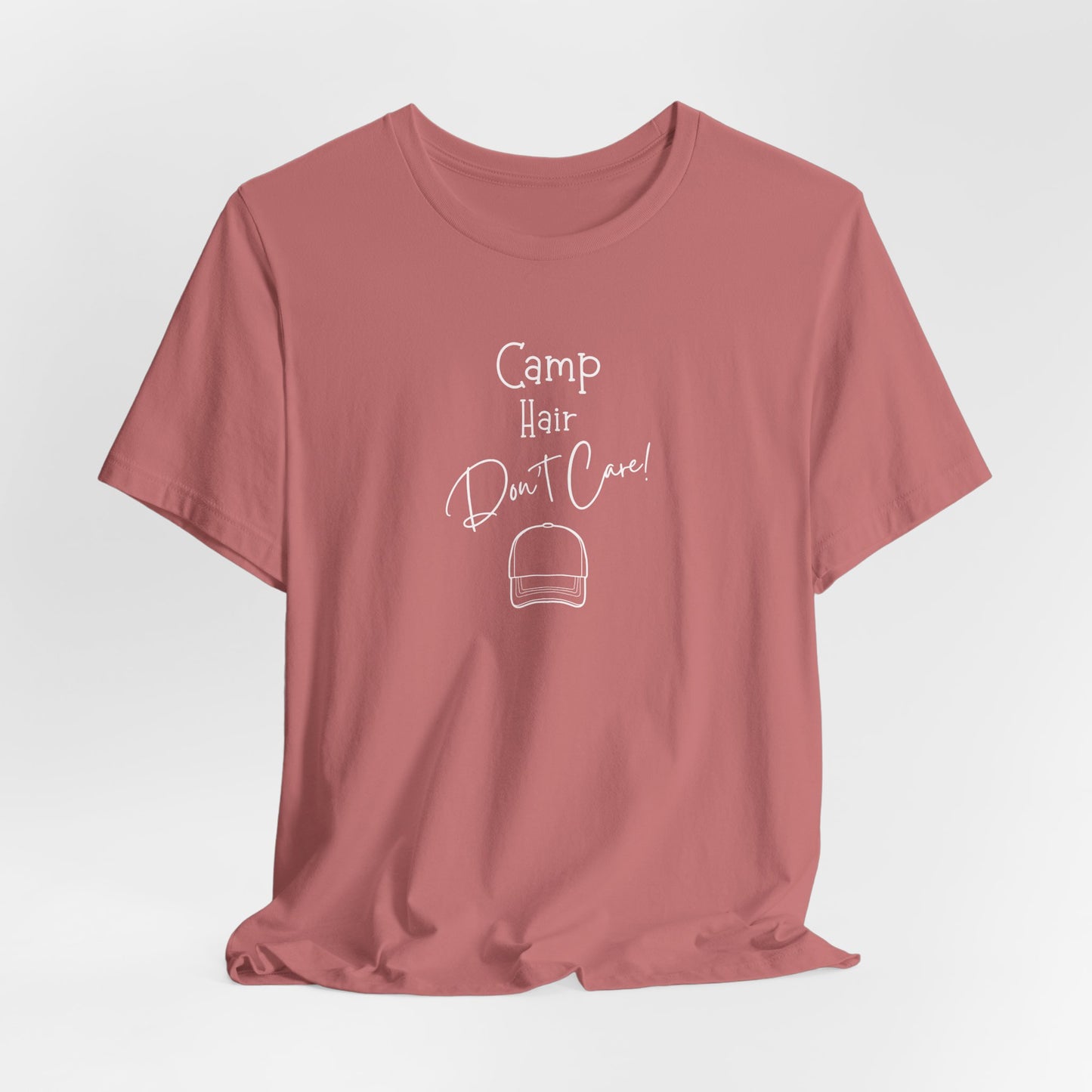 Camp Hair, Don't Care T-Shirt | Funny Camping Tee for Women